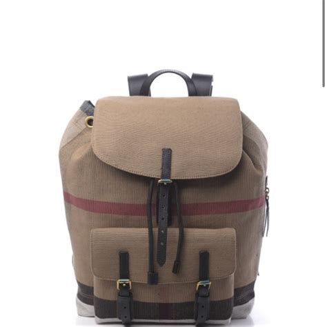 burberry brookdale backpack|BURBERRY Canvas Mega Check Brookdale Backpack Black.